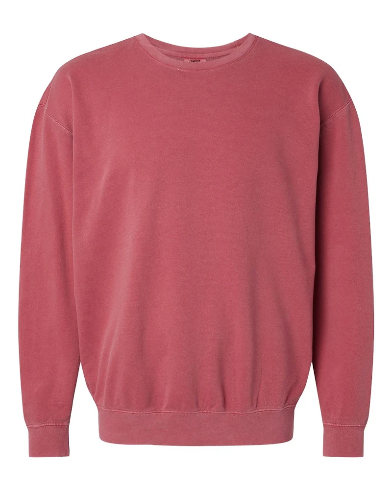 Sweatshirt Unisexe Léger Teint en Pièce à Col Ras du Cou
