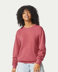 Sweatshirt Unisexe Léger Teint en Pièce à Col Ras du Cou