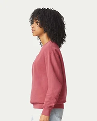 Sweatshirt Unisexe Léger Teint en Pièce à Col Ras du Cou