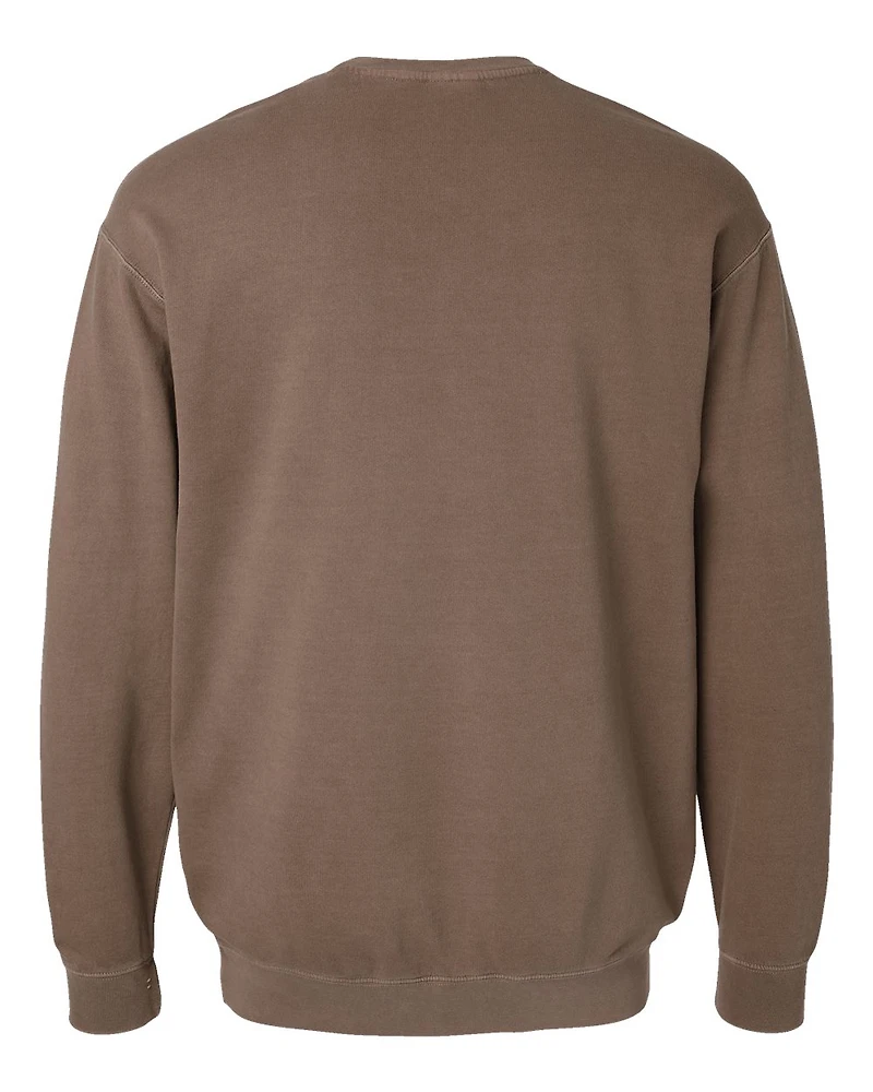 Sweatshirt Unisexe Léger Teint en Pièce à Col Ras du Cou
