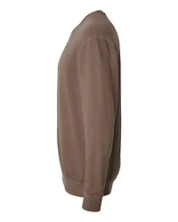 Sweatshirt Unisexe Léger Teint en Pièce à Col Ras du Cou