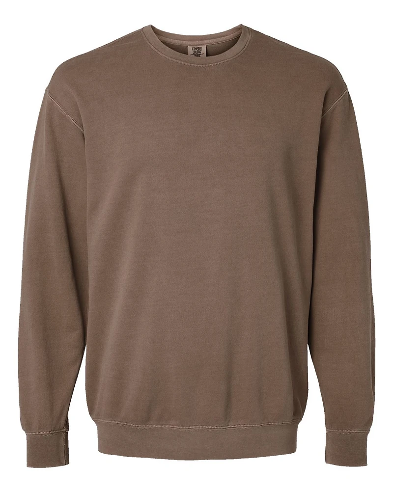 Sweatshirt Unisexe Léger Teint en Pièce à Col Ras du Cou