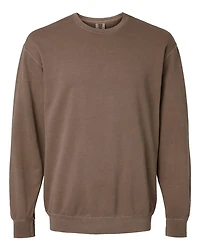 Sweatshirt Unisexe Léger Teint en Pièce à Col Ras du Cou