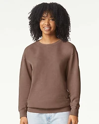 Sweatshirt Unisexe Léger Teint en Pièce à Col Ras du Cou
