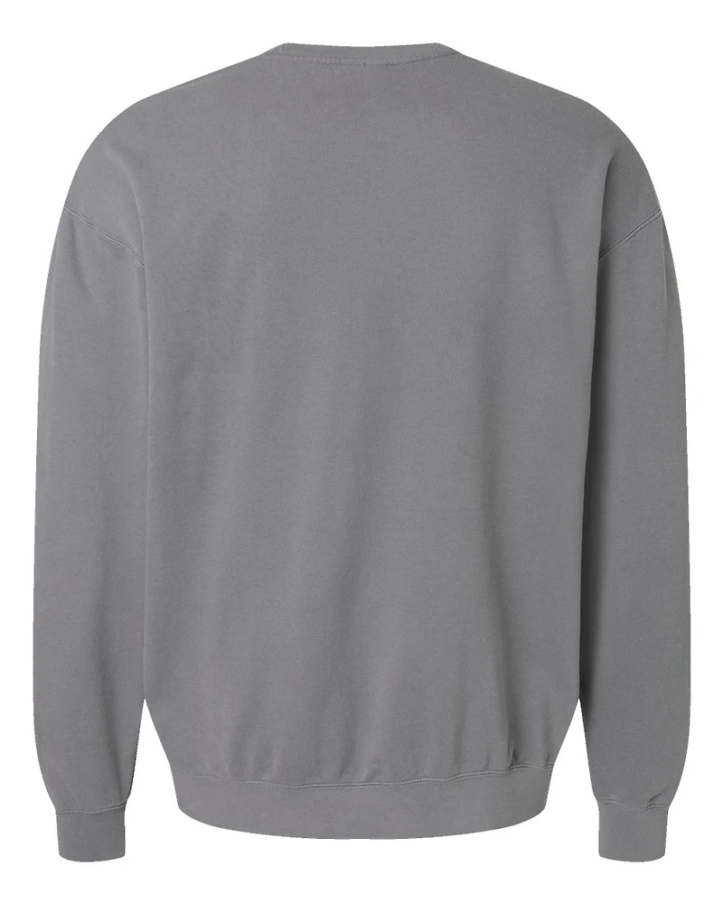 Sweatshirt Unisexe Léger Teint en Pièce à Col Ras du Cou