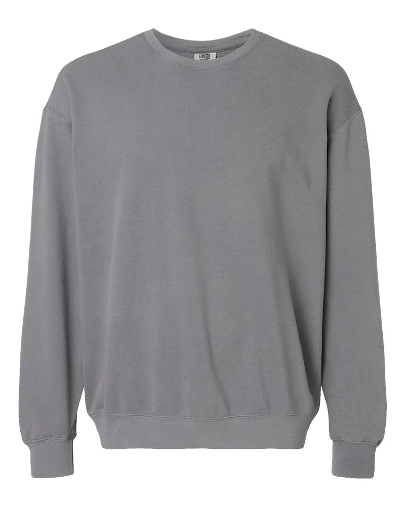 Sweatshirt Unisexe Léger Teint en Pièce à Col Ras du Cou