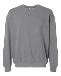 Sweatshirt Unisexe Léger Teint en Pièce à Col Ras du Cou
