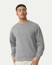 Sweatshirt Unisexe Léger Teint en Pièce à Col Ras du Cou