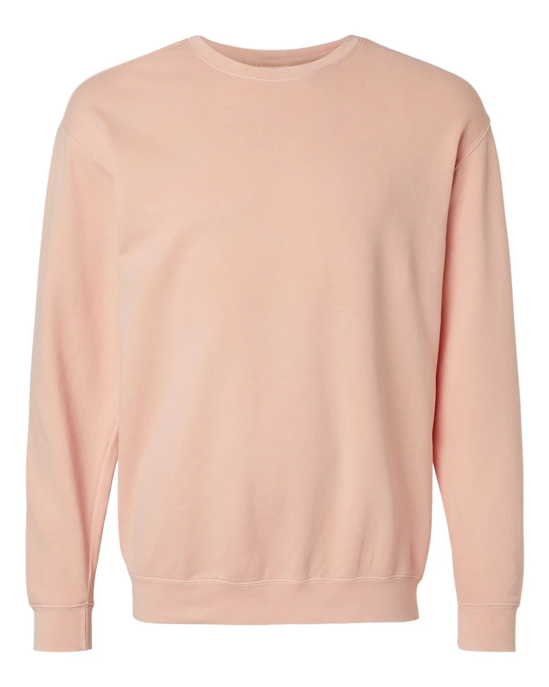 Sweatshirt Unisexe Léger Teint en Pièce à Col Ras du Cou