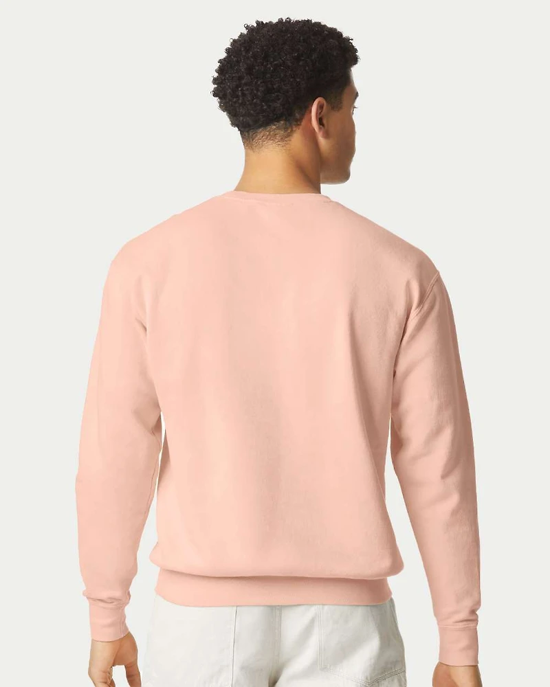 Sweatshirt Unisexe Léger Teint en Pièce à Col Ras du Cou