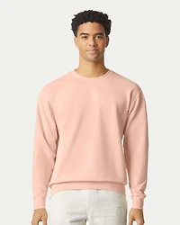 Sweatshirt Unisexe Léger Teint en Pièce à Col Ras du Cou