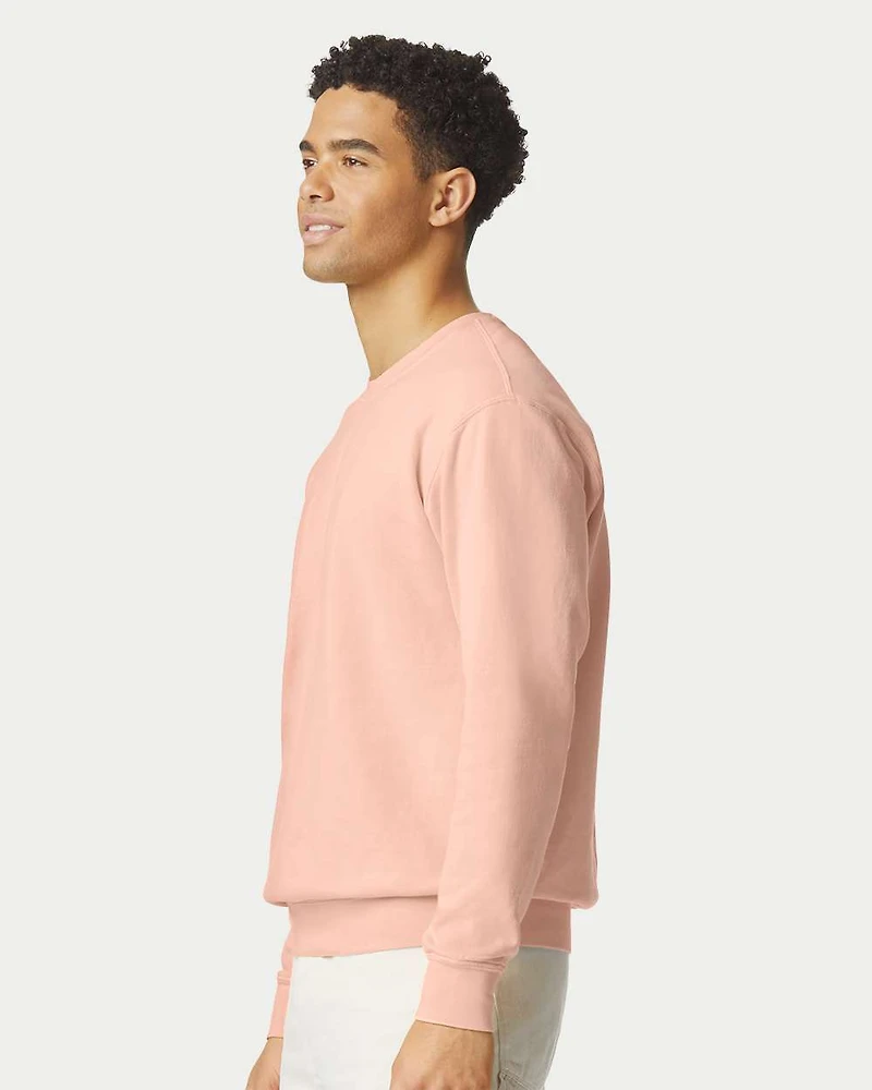 Sweatshirt Unisexe Léger Teint en Pièce à Col Ras du Cou