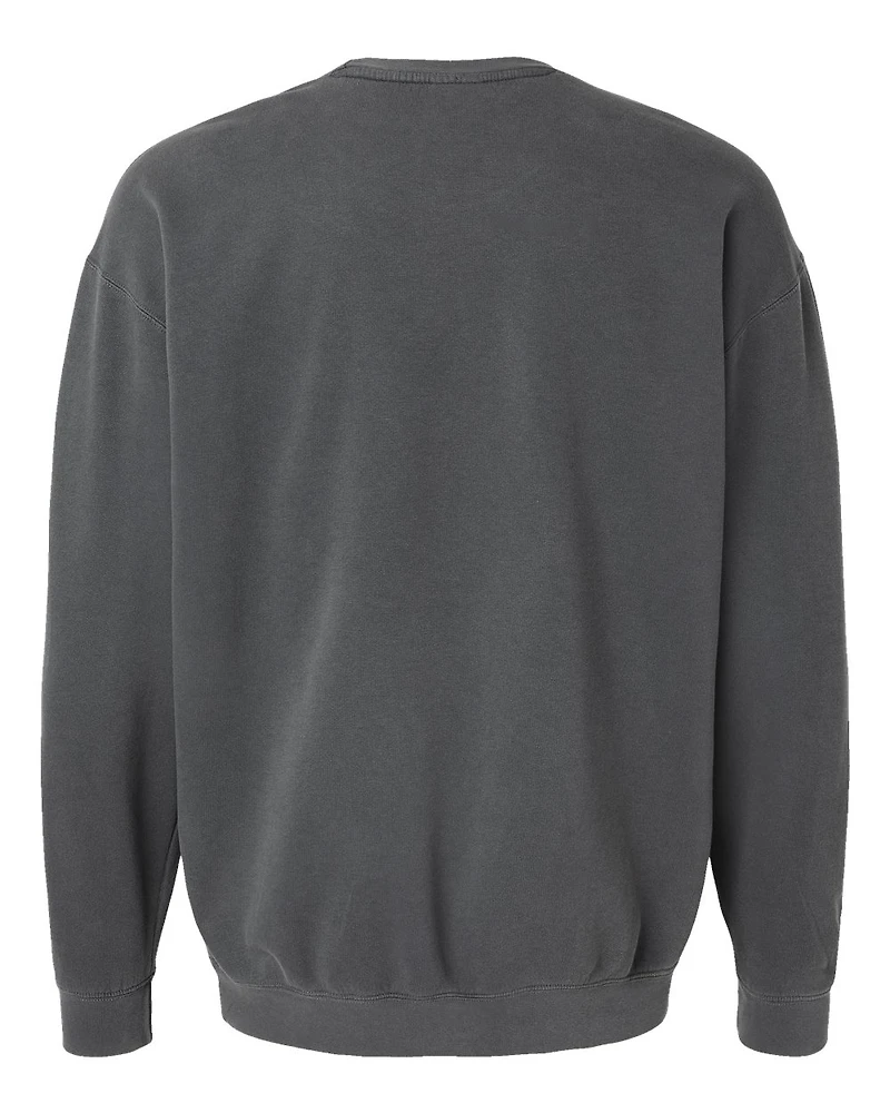 Sweatshirt Unisexe Léger Teint en Pièce à Col Ras du Cou