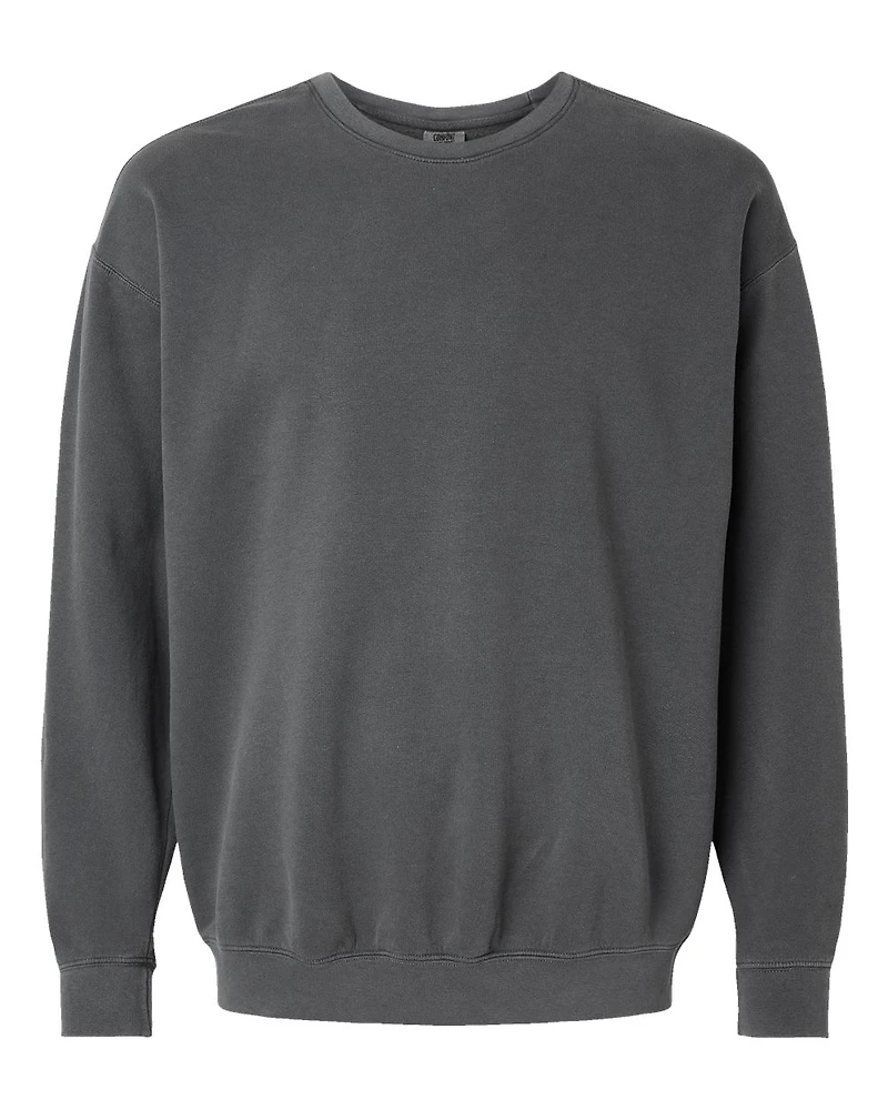Sweatshirt Unisexe Léger Teint en Pièce à Col Ras du Cou