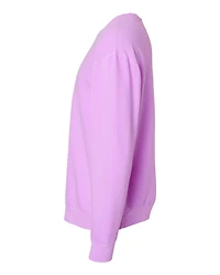 Sweatshirt Unisexe Léger Teint en Pièce à Col Ras du Cou