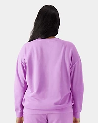 Sweatshirt Unisexe Léger Teint en Pièce à Col Ras du Cou