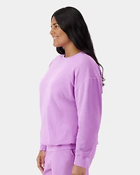 Sweatshirt Unisexe Léger Teint en Pièce à Col Ras du Cou