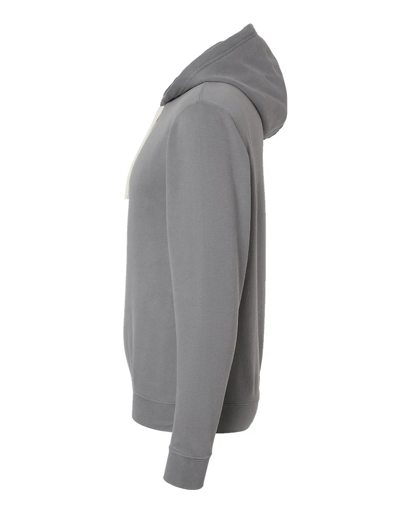 Sweat à capuche unisexe en molleton léger teint pièce