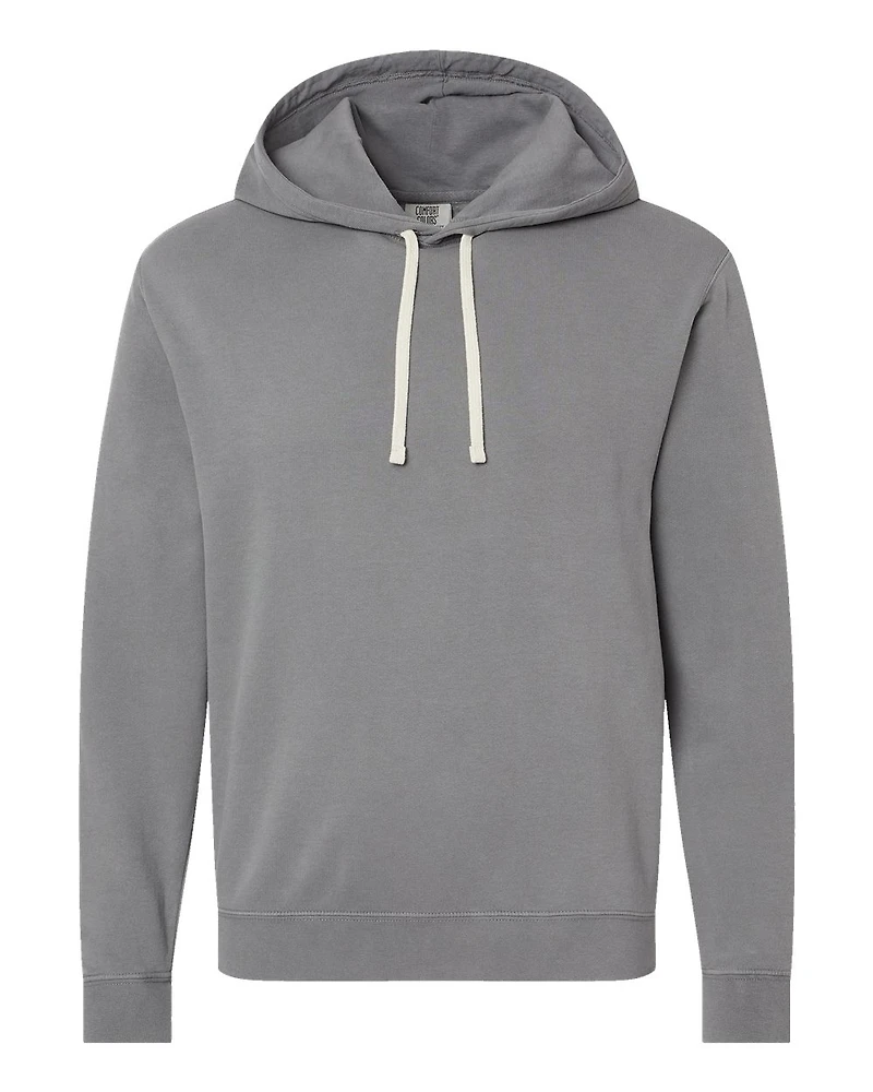 Sweat à capuche unisexe en molleton léger teint pièce