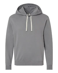 Sweat à capuche unisexe en molleton léger teint pièce