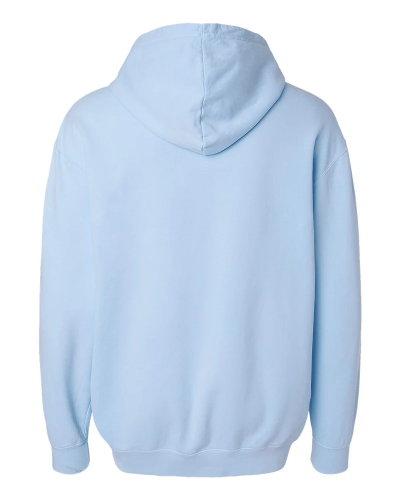 Sweat à capuche unisexe en molleton léger teint pièce