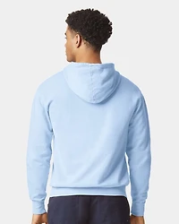 Sweat à capuche unisexe en molleton léger teint pièce