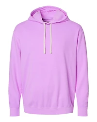 Sweat à capuche unisexe en molleton léger teint pièce