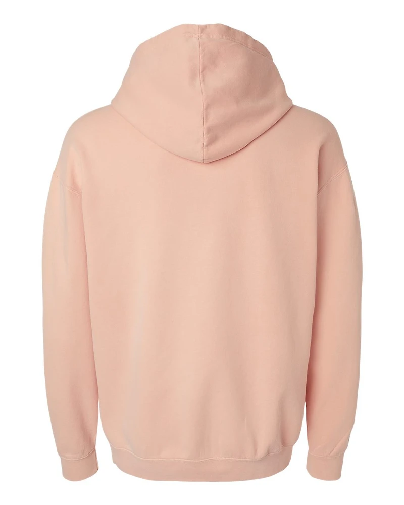 Sweat à capuche unisexe en molleton léger teint pièce