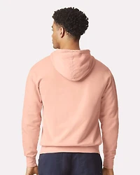 Sweat à capuche unisexe en molleton léger teint pièce