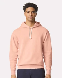 Sweat à capuche unisexe en molleton léger teint pièce