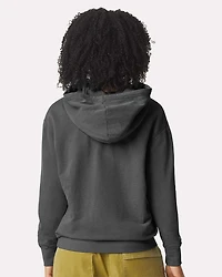 Sweat à capuche unisexe en molleton léger teint pièce