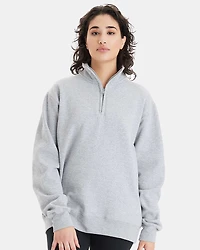 Pull unisexe Powerblend® à fermeture éclair quart de tour