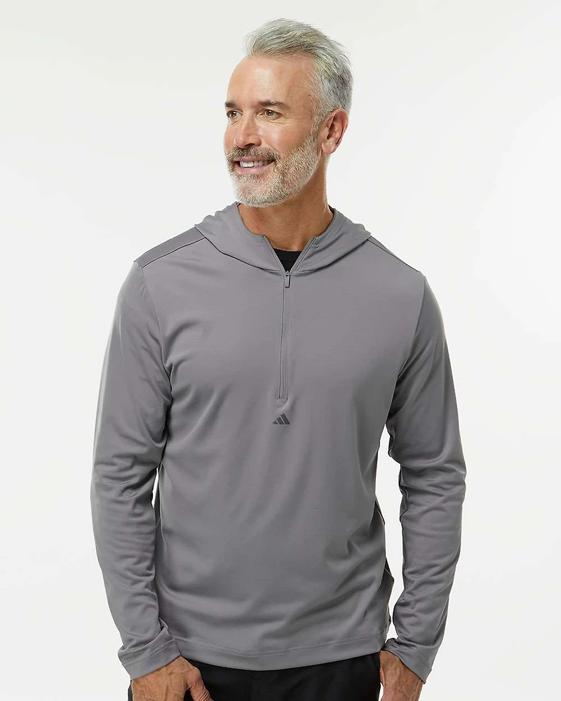 Pull à Capuche Léger pour Homme avec Fermeture Éclair au Quart