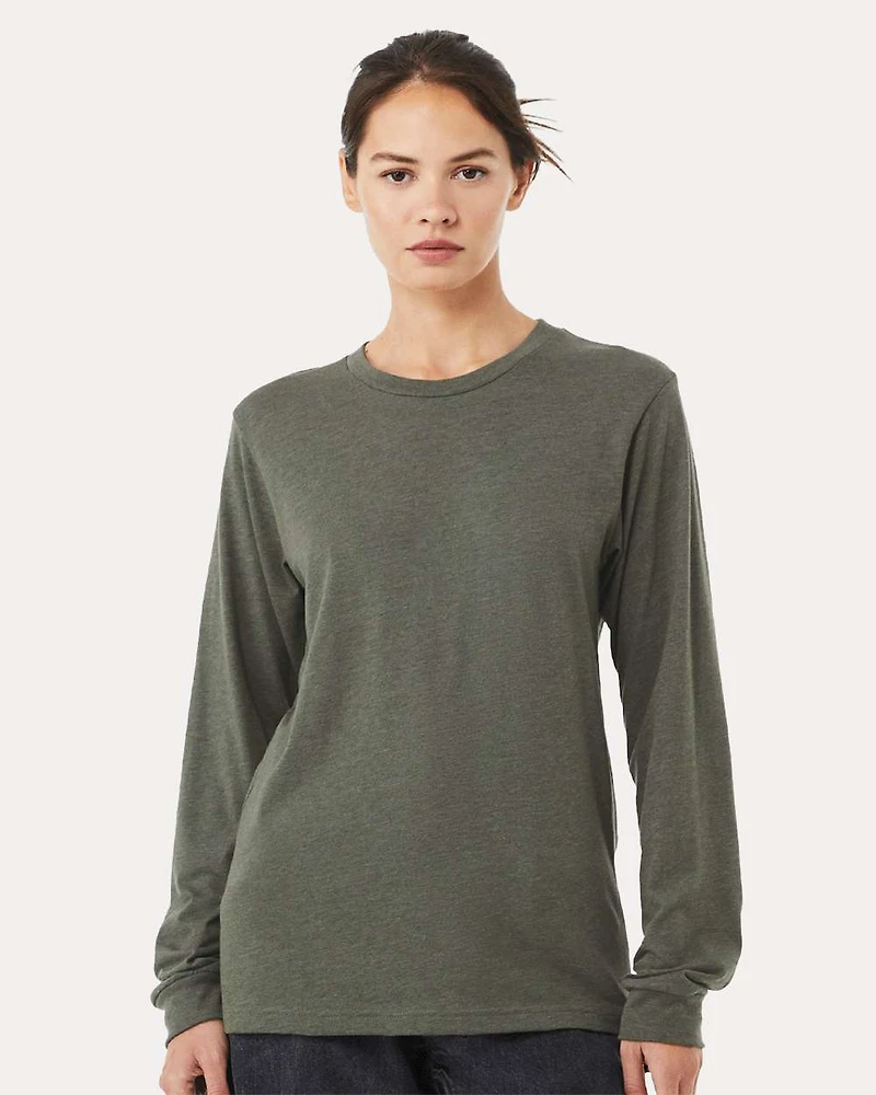 Heather CVC Long Sleeve Tee | T-Shirt Time