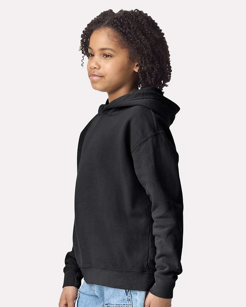 Youth Garment-Dyed Lightweight Fleece Hooded Sweatshirt | T-Shirt Time