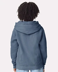 Sweat à capuche léger en molleton teint pour jeunes