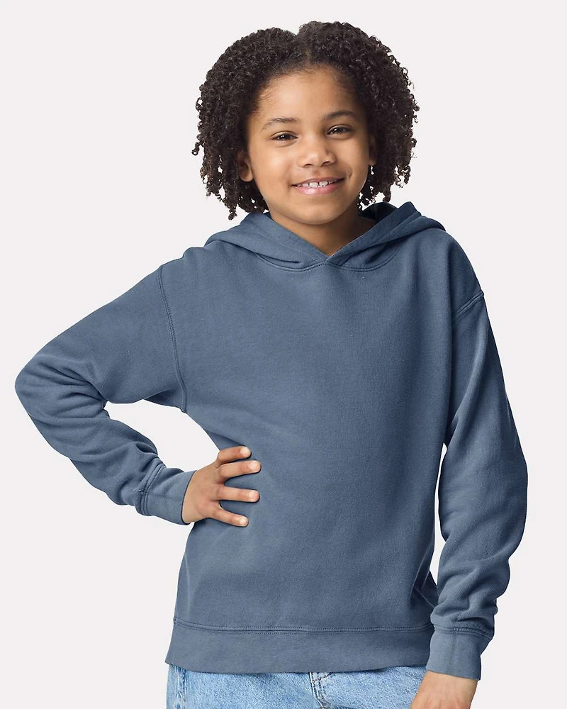 Sweat à capuche léger en molleton teint pour jeunes