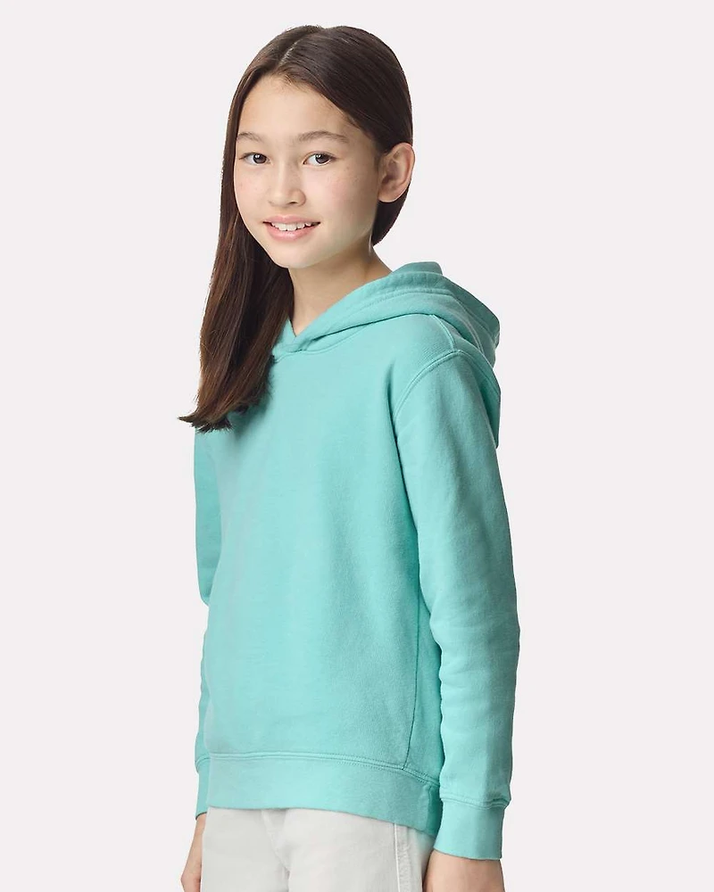 Youth Garment-Dyed Lightweight Fleece Hooded Sweatshirt | T-Shirt Time
