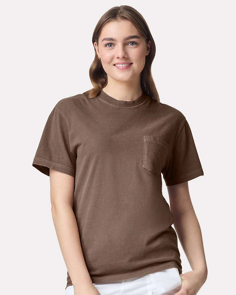 Unisex Garment-Dyed Heavyweight Pocket T-Shirt | Time