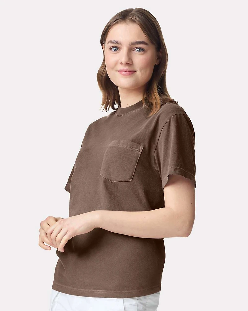 Unisex Garment-Dyed Heavyweight Pocket T-Shirt | Time