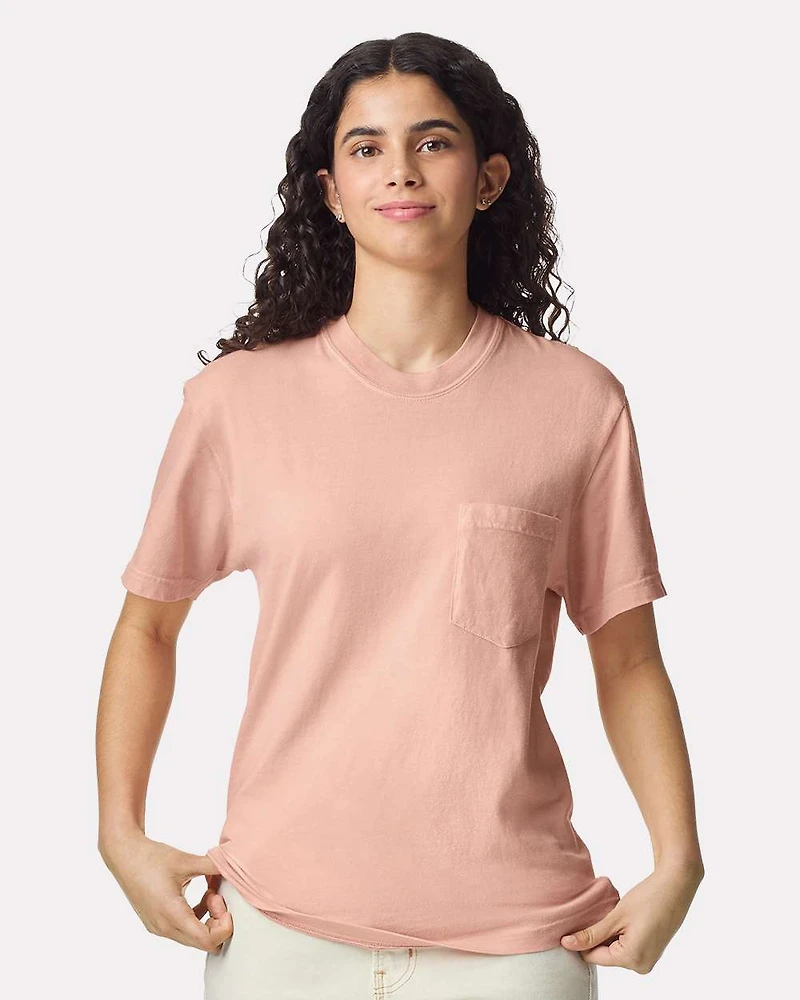 Unisex Garment-Dyed Heavyweight Pocket T-Shirt | Time