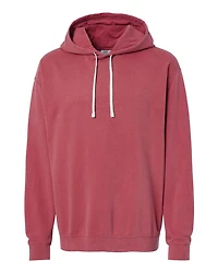 Sweat à capuche unisexe en molleton léger teint pièce