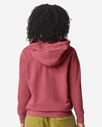 Sweat à capuche unisexe en molleton léger teint pièce