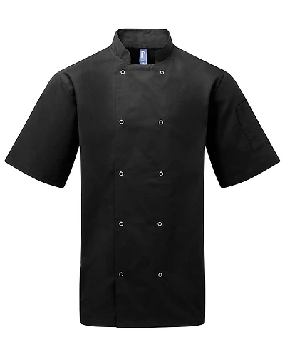 Unisex Ten Studded Front Short Sleeve Chef Coat | T-Shirt Time