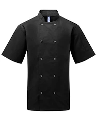 Unisex Ten Studded Front Short Sleeve Chef Coat | T-Shirt Time