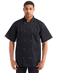 Unisex Ten Studded Front Short Sleeve Chef Coat | T-Shirt Time