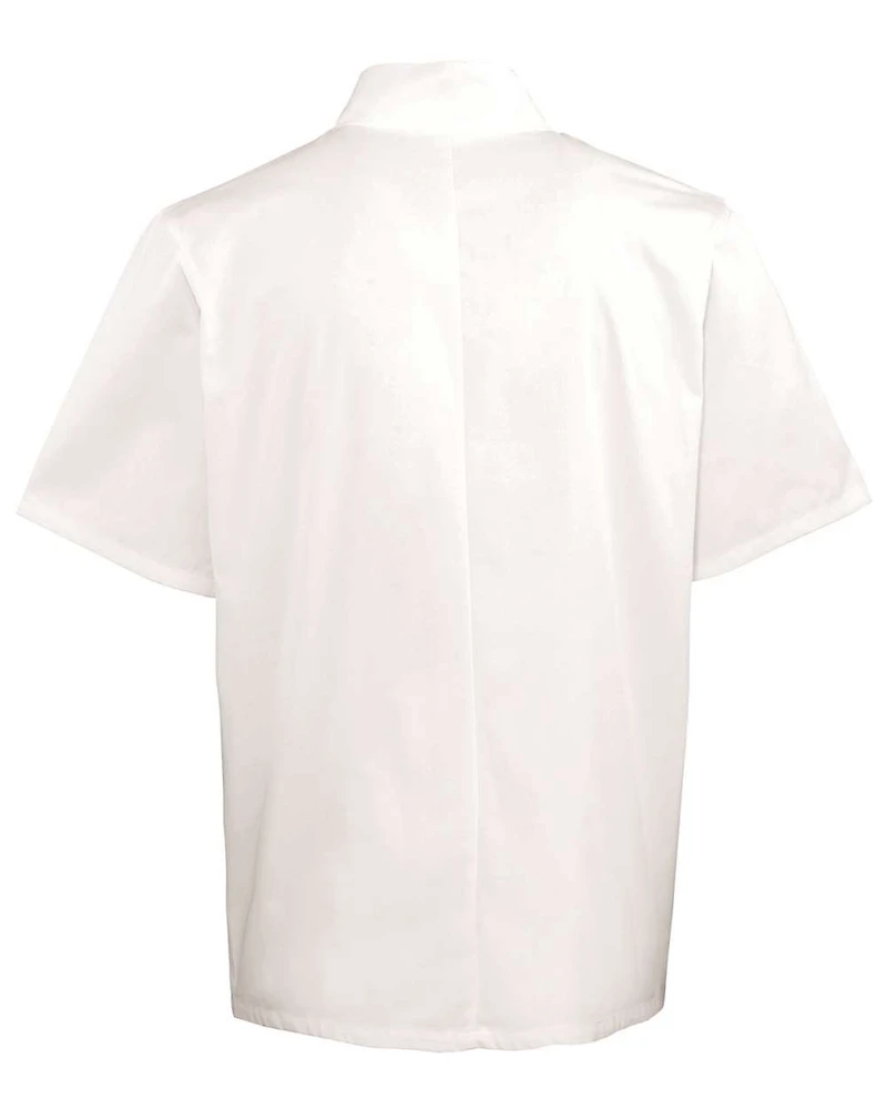 Veste de Chef à Manches Courtes et Boutons Rivetés Unisexe
