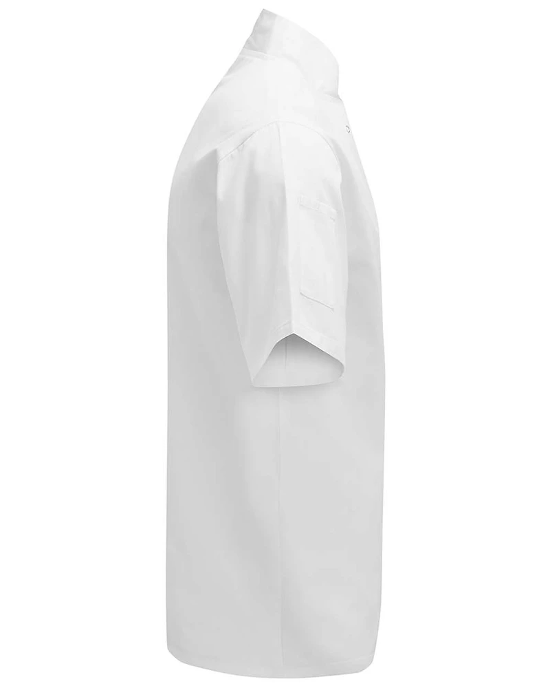 Veste de Chef à Manches Courtes et Boutons Rivetés Unisexe