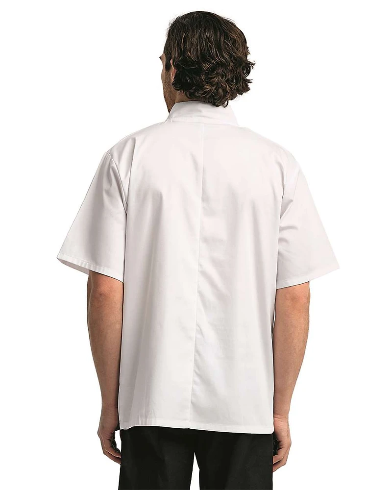 Veste de Chef à Manches Courtes et Boutons Rivetés Unisexe