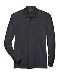 Men's Pinnacle Performance Long Sleeve Piqué Polo with Pocket | T-Shirt Time